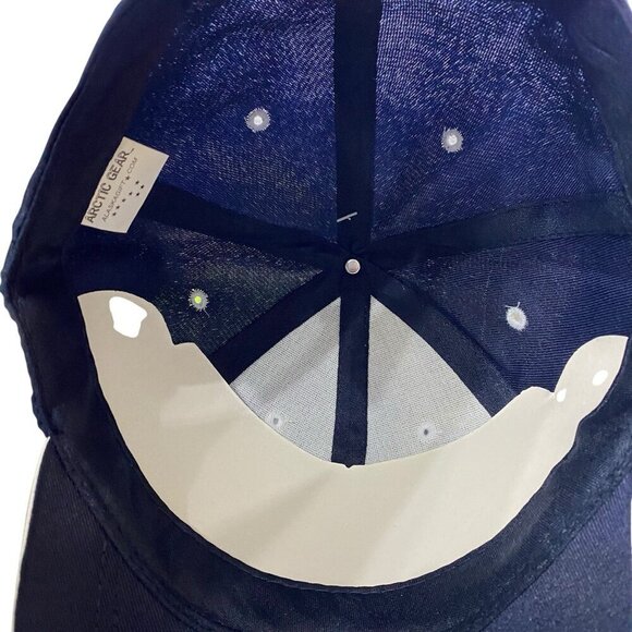 NWOT AK Alaska Last Frontier Ball Cap Navy Blue w/Silver Graphic Hook & Loop - Picture 5 of 6